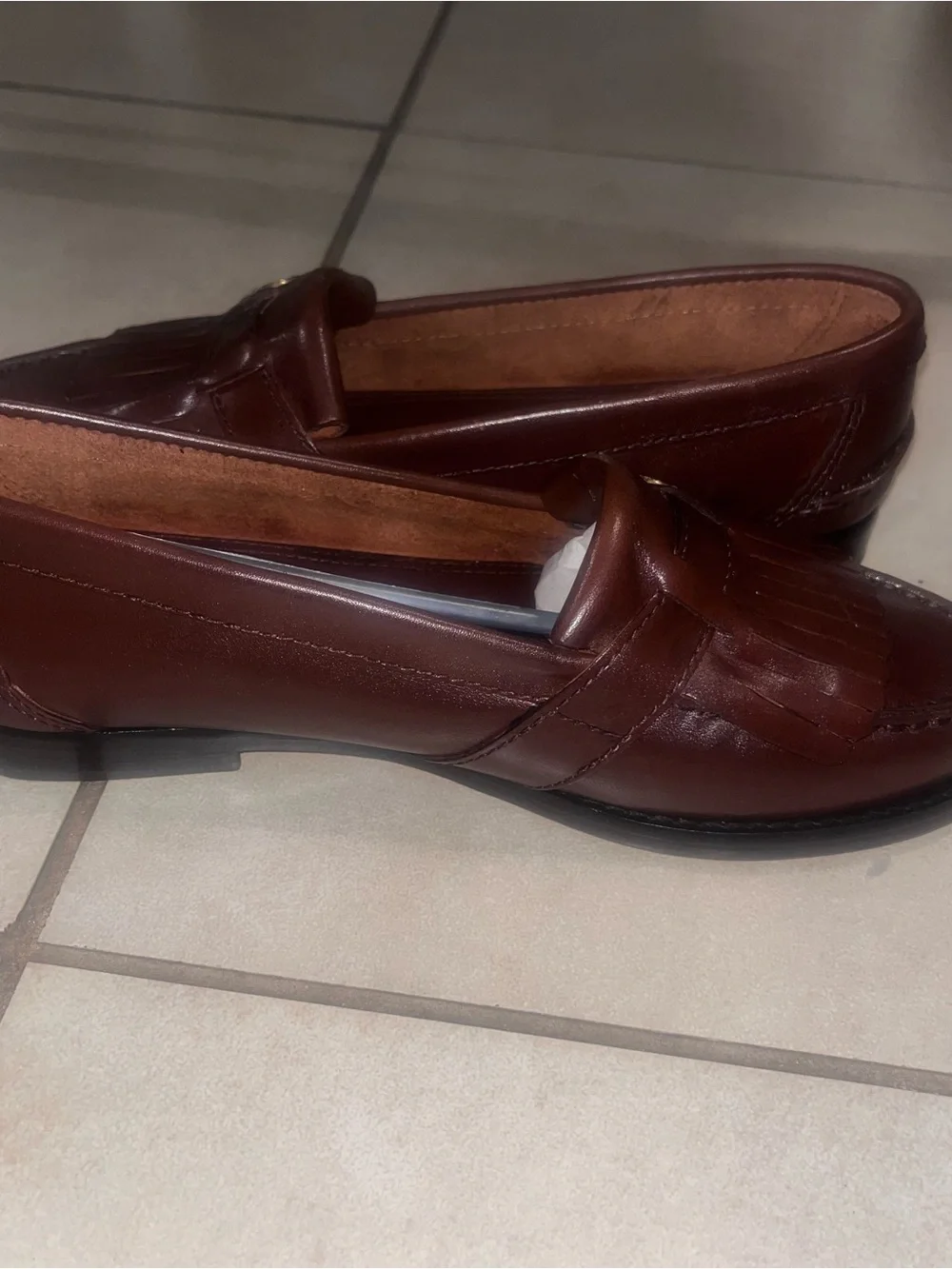Women's Brown Tassel Kiltie Loafers - Picture 3 of 5